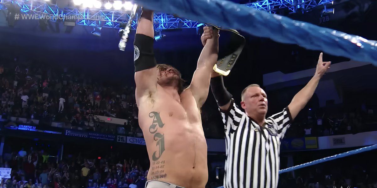 AJ Styles WWE Champion 1st Reign Backlash 2016 Screenshot Cropped