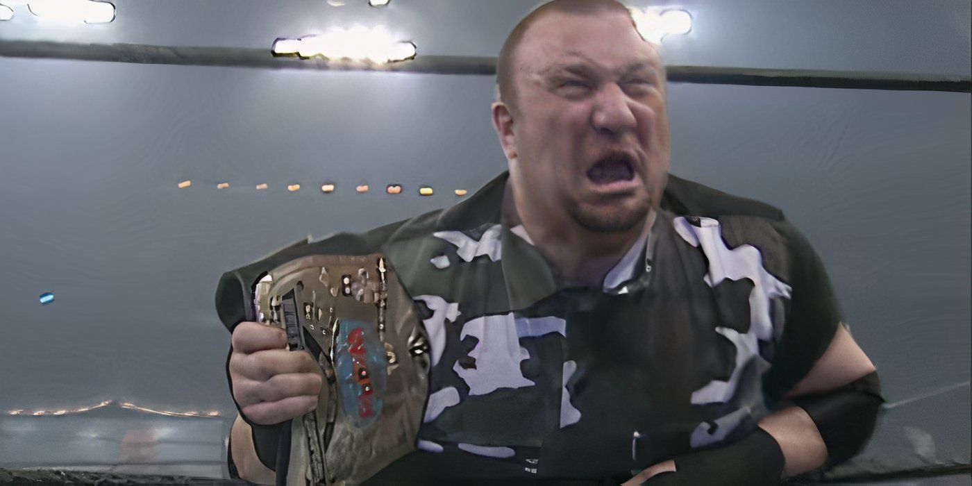 Baba Ray Dudley WWE Tag Team Champion Royal Rumble 2001 Screenshot Crop