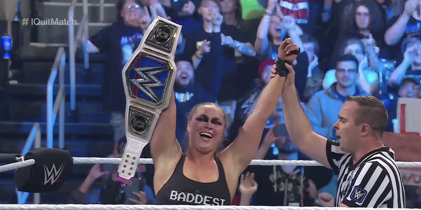 Ronda Rousey Smackdown Women's Champion 1st Reign 2022 Screenshot Crop