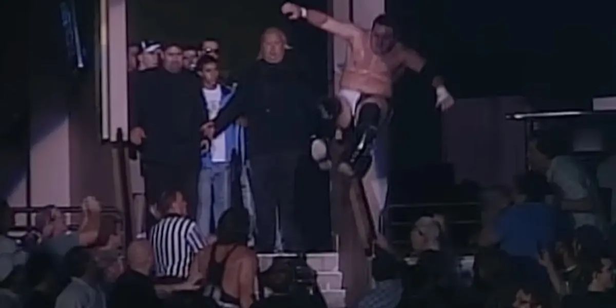 Samoa Joe Stairs Dive_ Bound for Glory