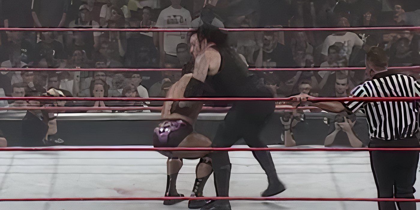 Undertaker v Rock King of the Ring 1999 Screenshot Crop