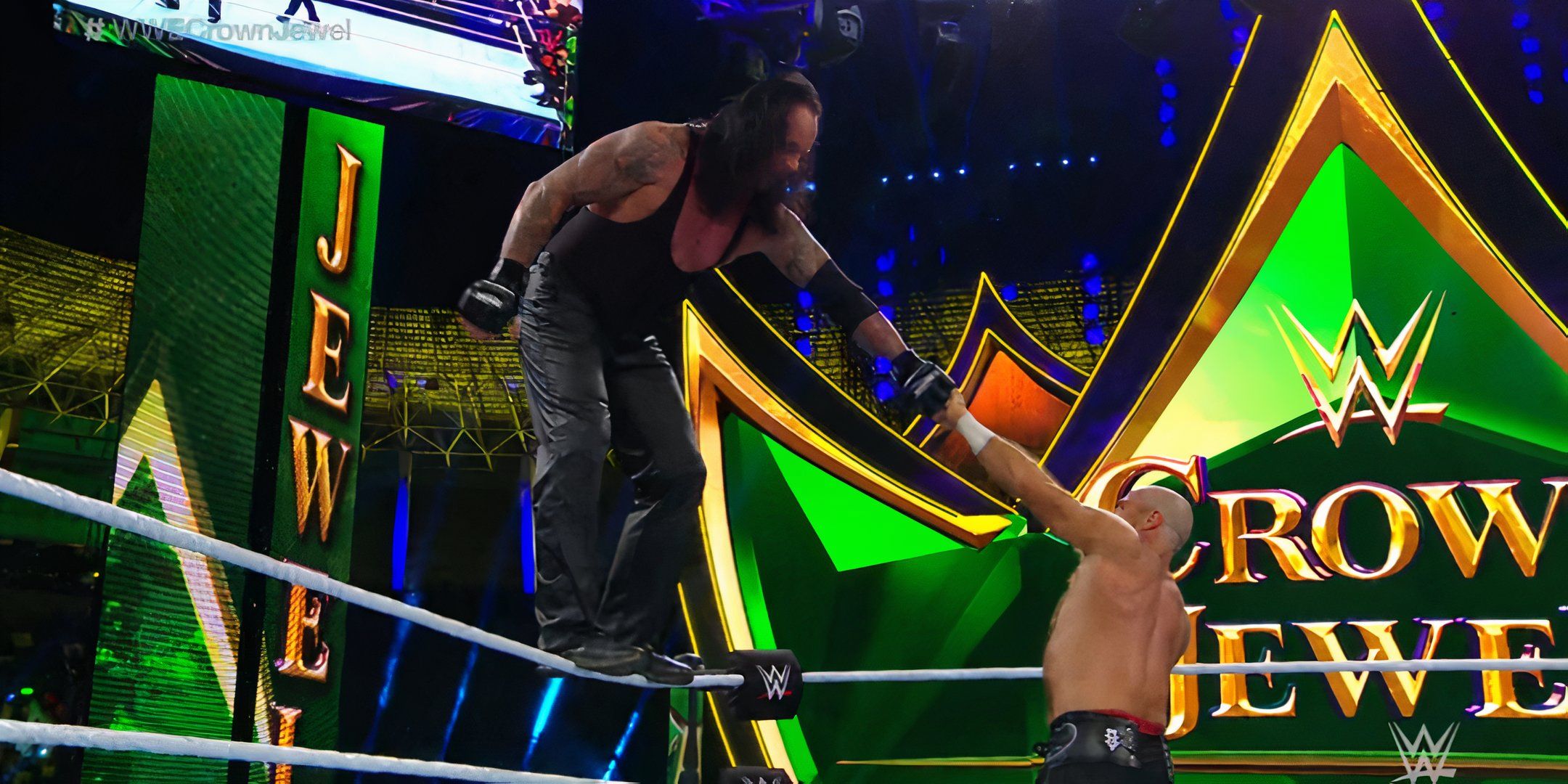 Undertaker performs old school with Shawn Michaels 