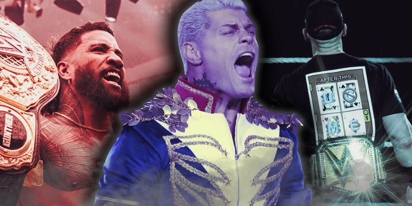 Jey Uso, Cody Rhodes, and John Cena in WWE