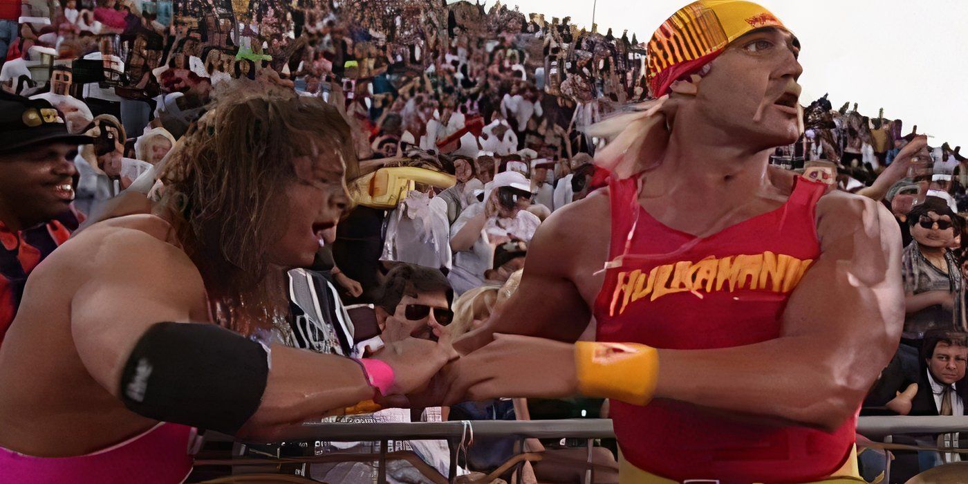Bret Hart and Hulk Hogan WWE WrestleMania 9