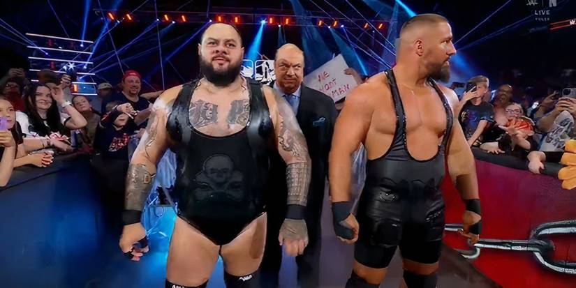 Bronson Reed, Bron Breakker and Paul Heyman WWE