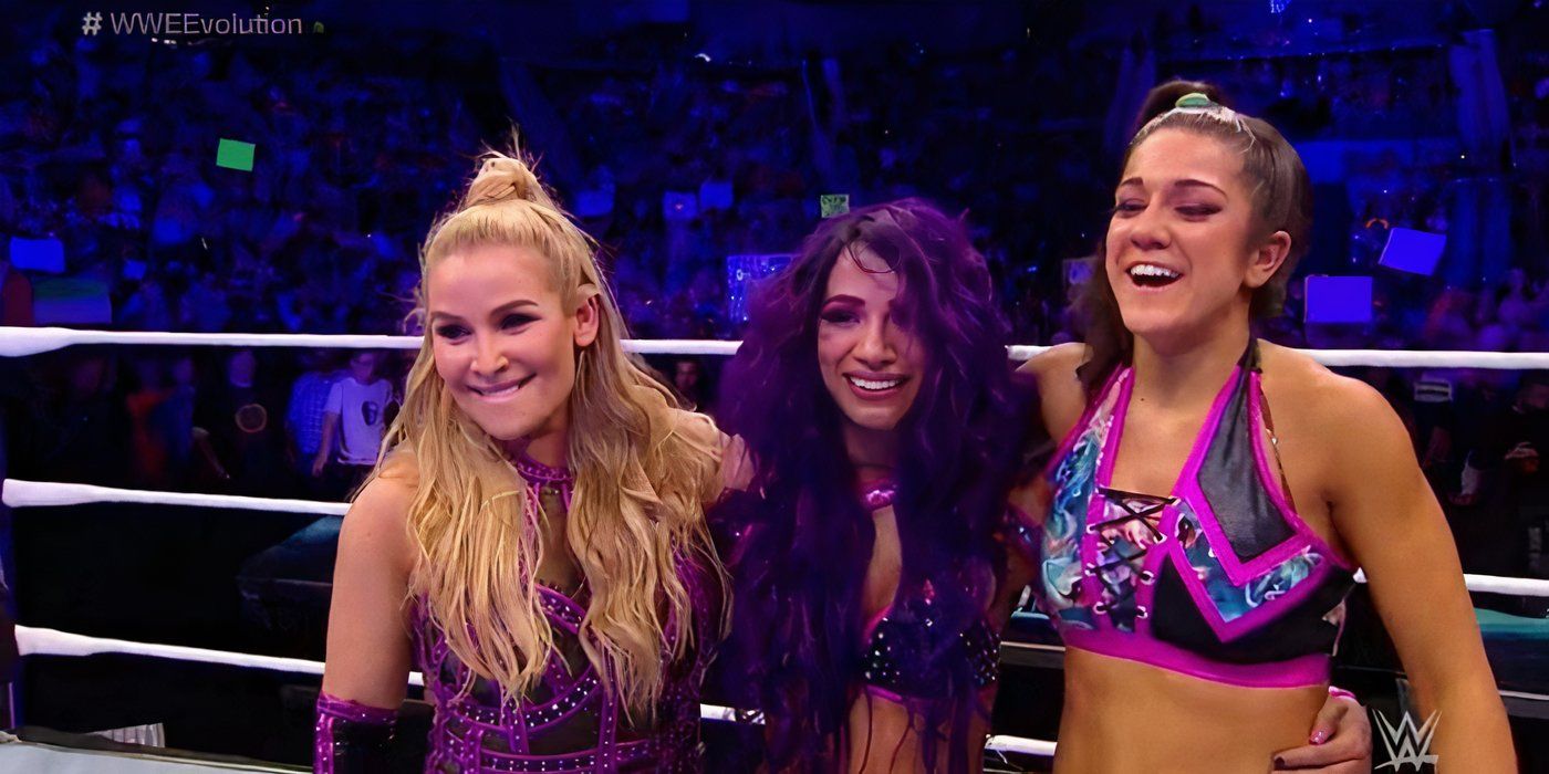 Sasha Banks, Bayley & Natalya WWE Evolution 2018