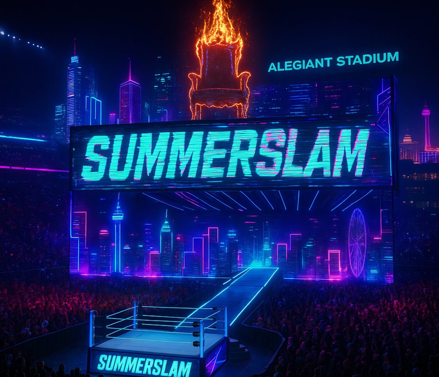 WWE SummerSlam 2035 AI Generated Stage