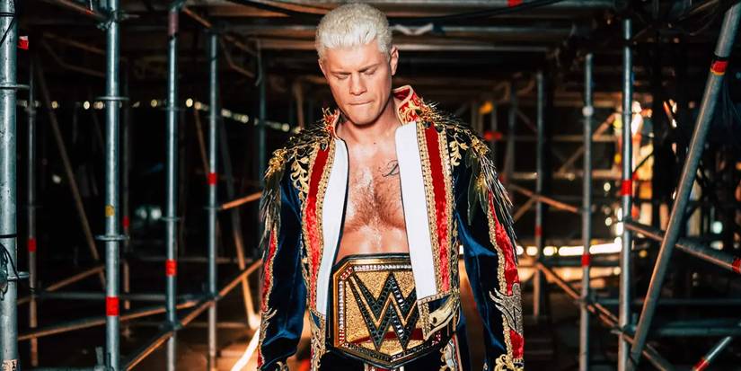 WWE Champion Cody Rhodes backstage