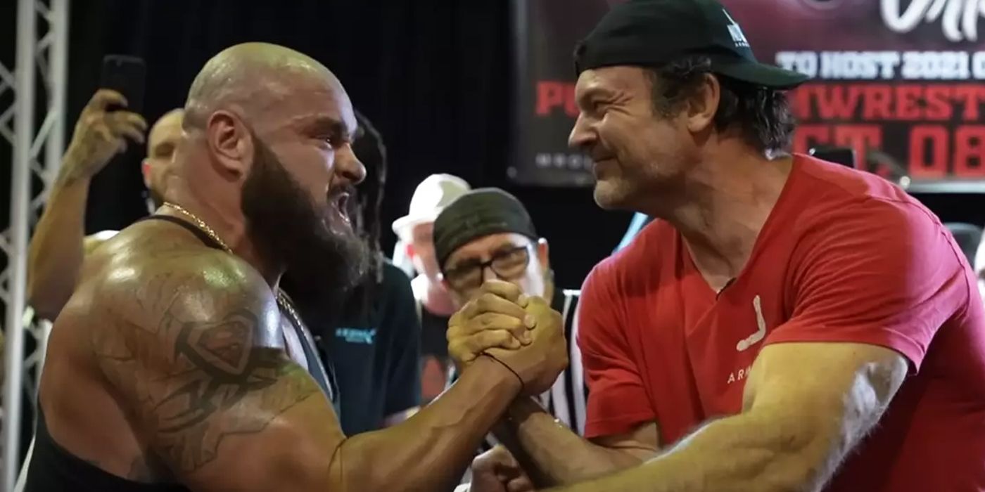 When Braun Strowman Met Arm Wrestling King Devon Larratt
