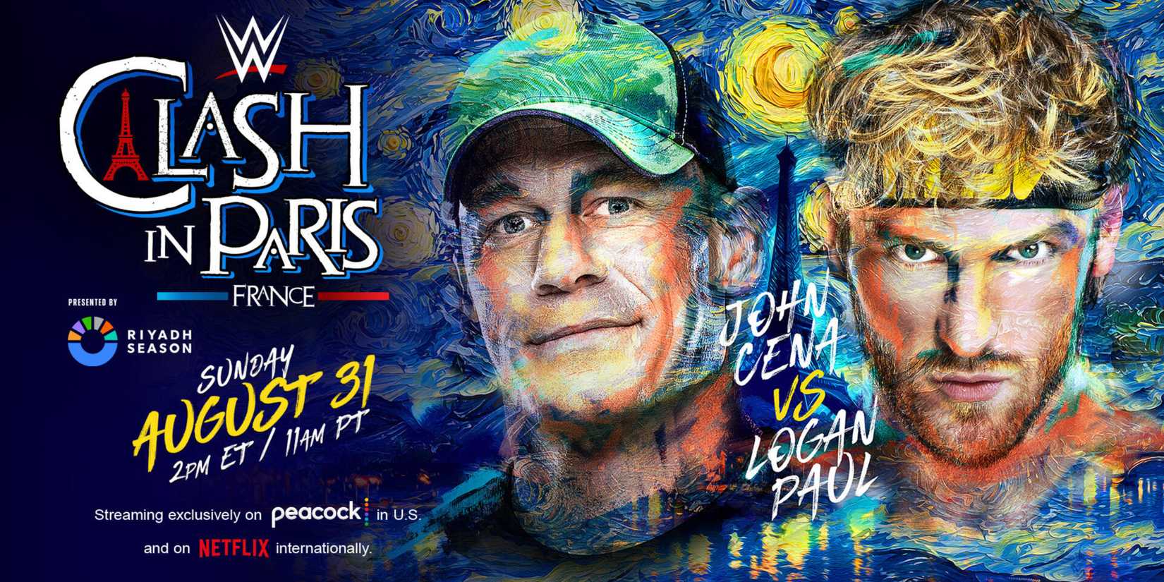 john cena vs logan paul at clash in paris.