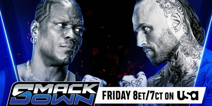 R-Truth vs Aleister Black Match Graphic