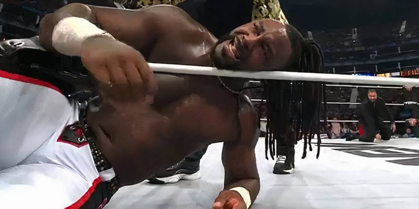Swerve Strickland in pain at Forbidden Door as Wardlow enters the ring