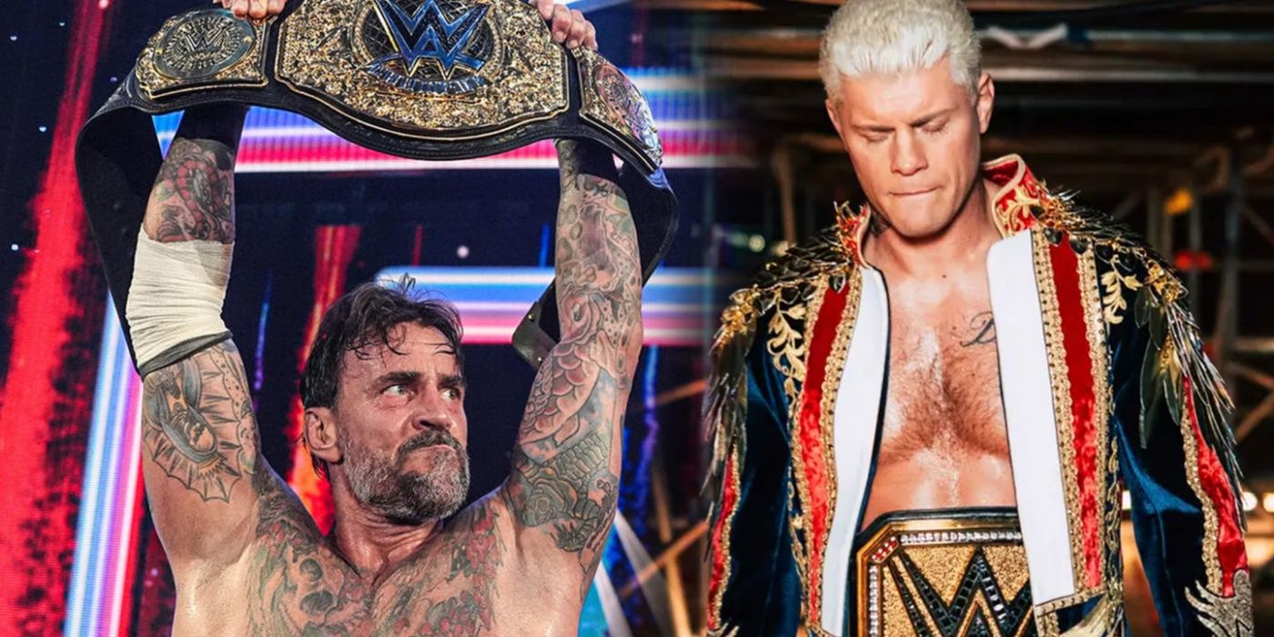 Cody Rhodes and CM Punk as world champions in WWE