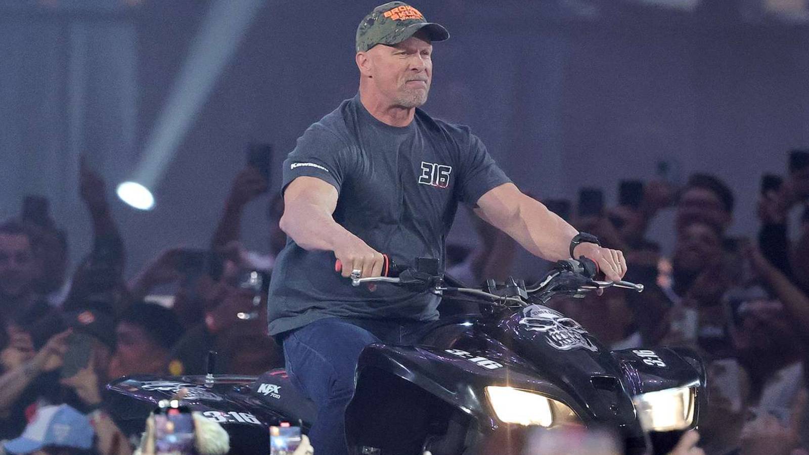 Stone Cold Riding Motorcycle Stone Cold Confirms Fan Suspicions About His Omission From WrestleMania 40
