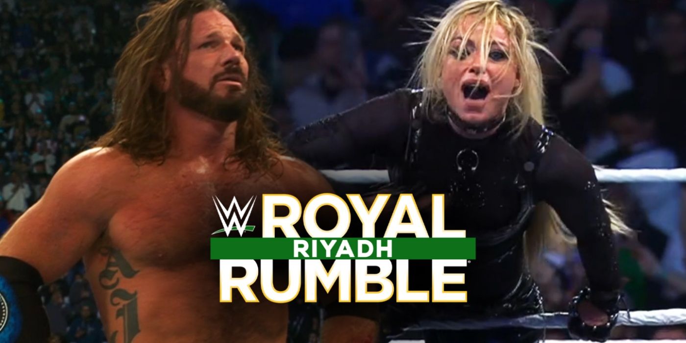 AJ Styles and Liv Morgan at the Royal Rumble 