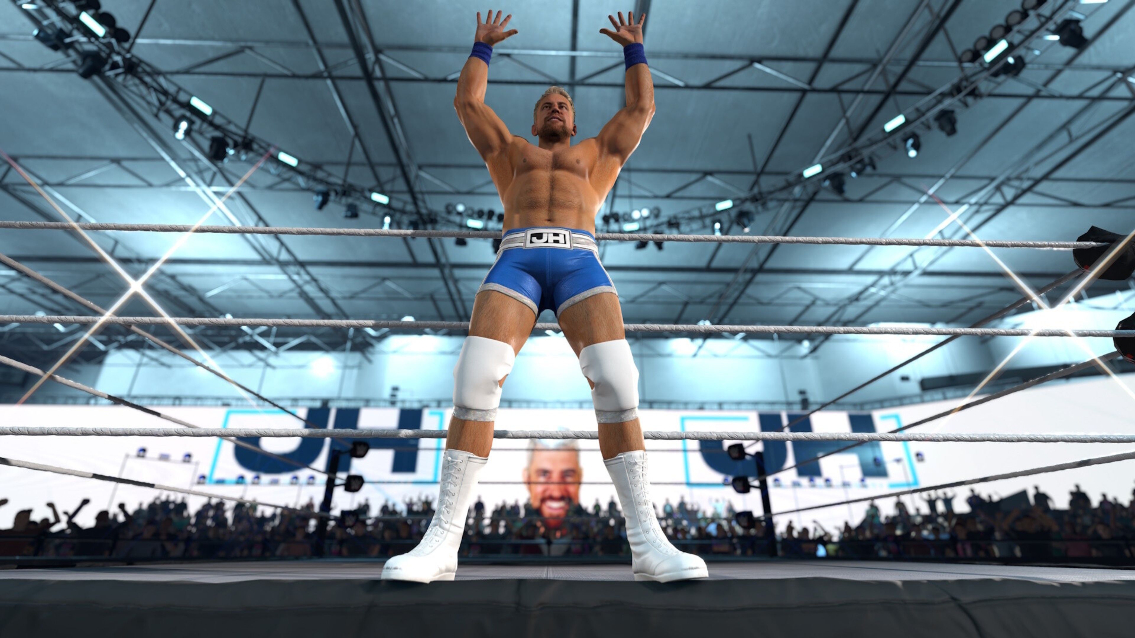 joe hendry standing on the ring apron in wwe 2k26.