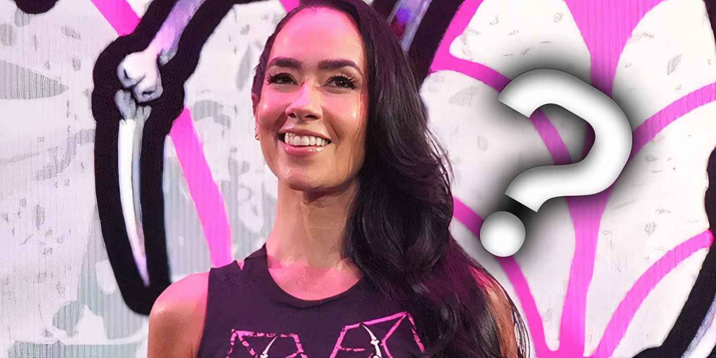 AJ Lee with a question mark next to her 