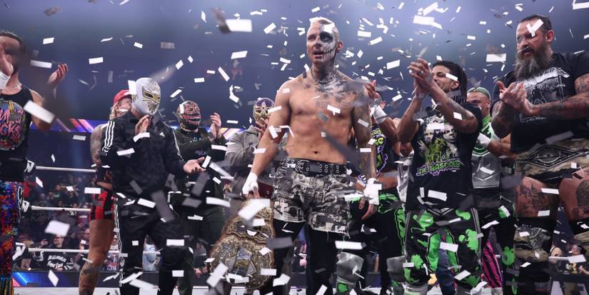 WWE Can Learn From AEW To Save Sami Zayn's Title Reign 1 Darby Allin celebrating as AEW World Champion