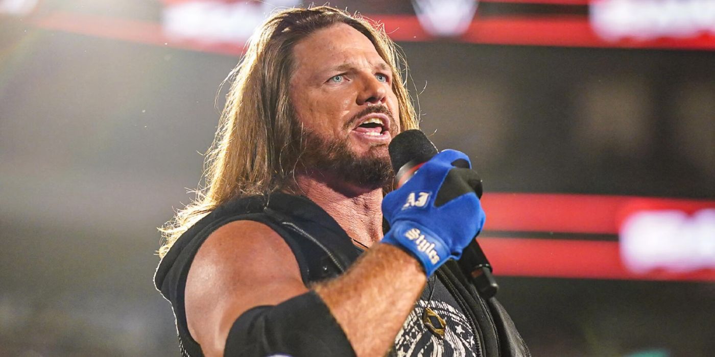 AJ Styles giving a promo in WWE