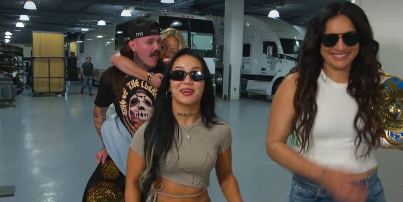 The Judgment Day arrive backstage on WWE Raw