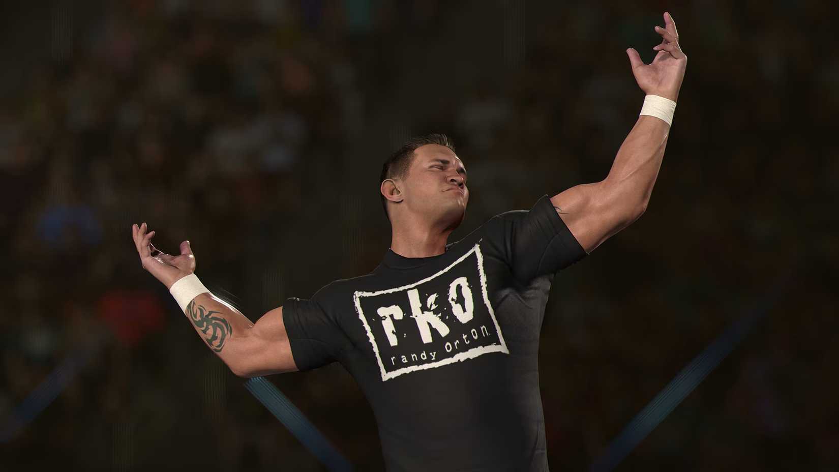 randy orton hitting his signature pose in wwe 2k26.