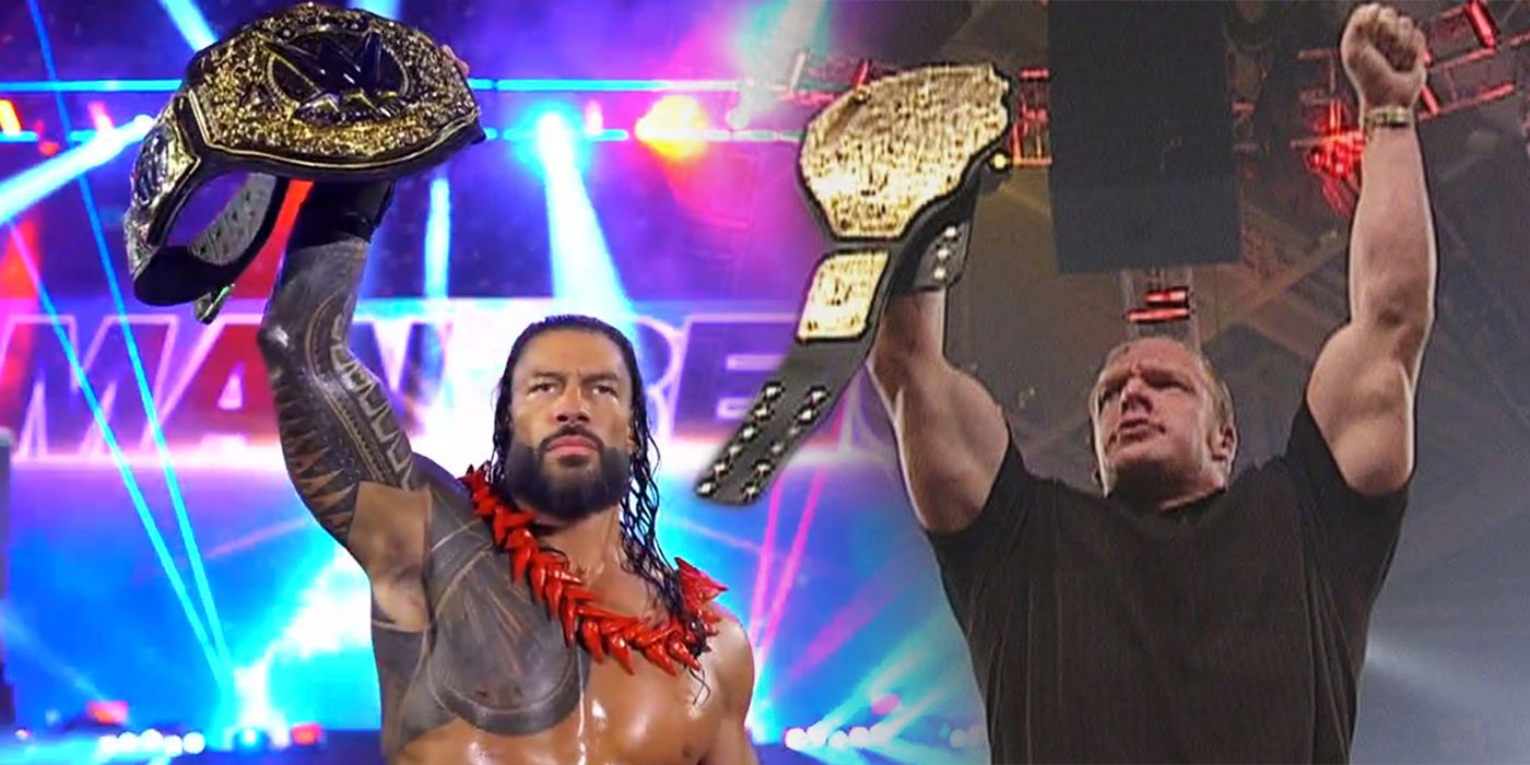 Roman Reigns and Triple H as World Heavyweight Champions in WWE