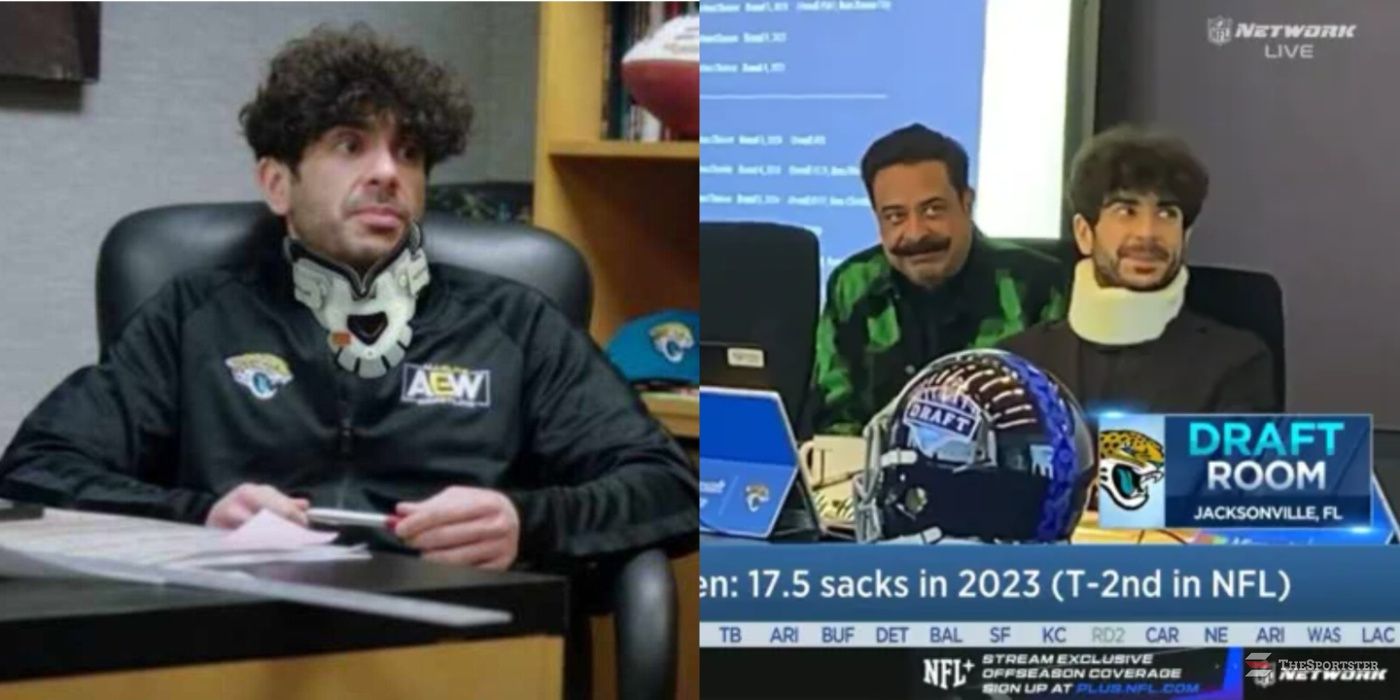 Tony Khan Wears Neck Brace At NFL Draft