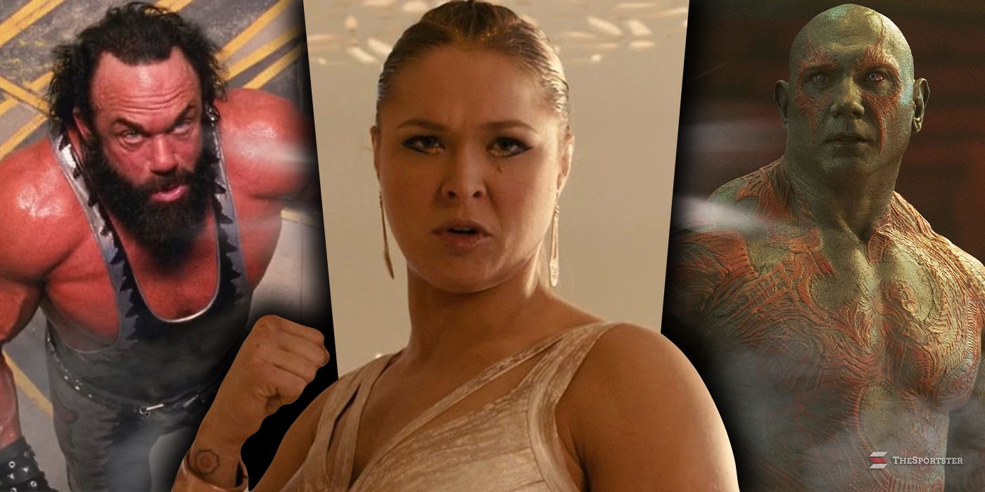 Randy Savage, Ronda Rousey, and Batista in movies
