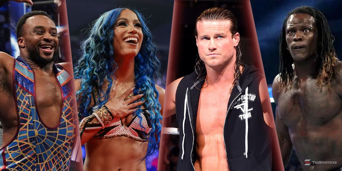 Big E, Sasha Banks, Dolph Ziggler, and R Truth in WWE