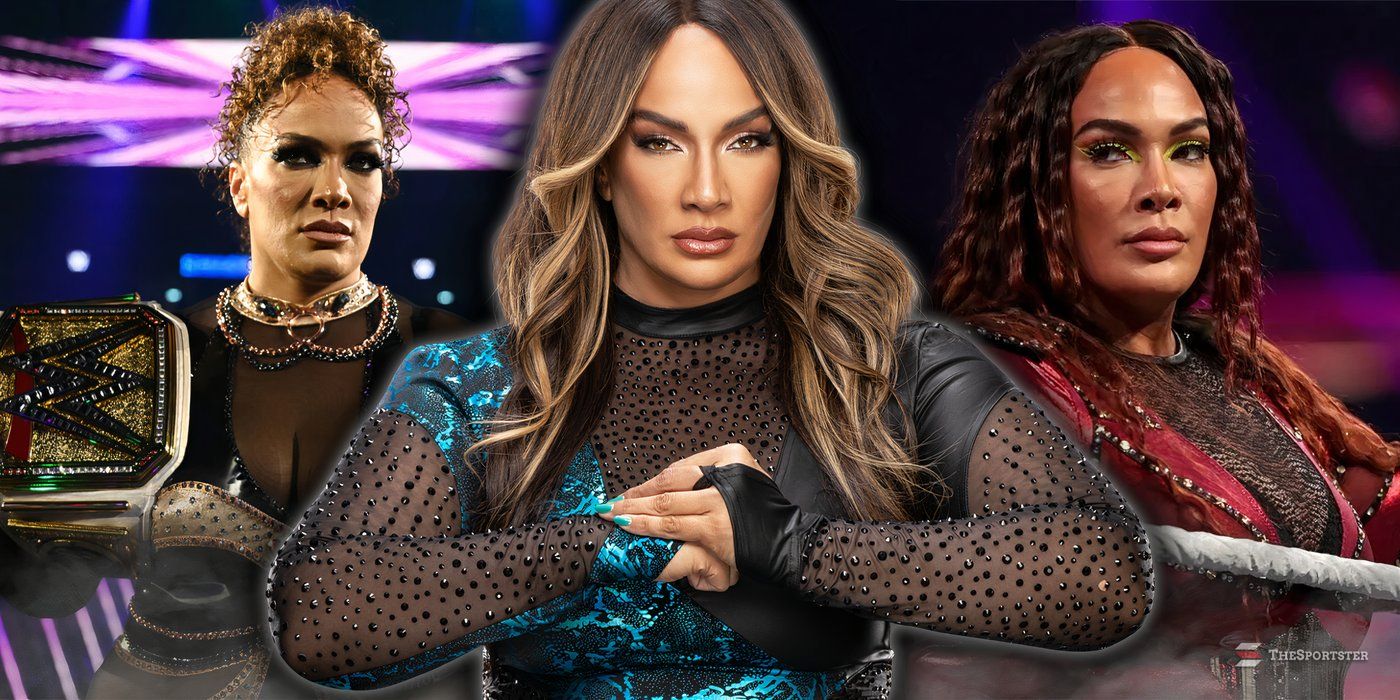 A collage of Nia Jax in WWE