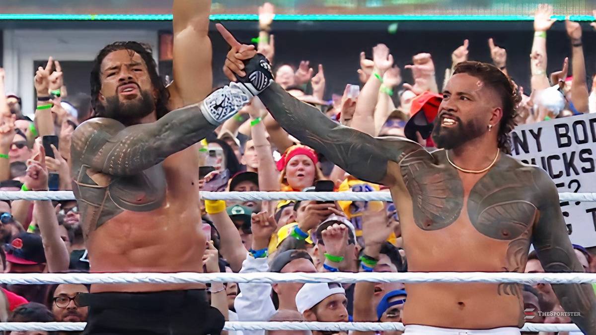 Adem Reed Roman Reigns and Jey Uso Victorious Over Bronson Reed and Bron Breakker ...
